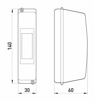 Корпус пластиковий E.Next e.plbox.stand.01 1-модульний без дверцят (CSU1011) - фото №1