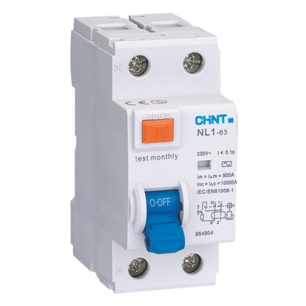 ПЗВ Chint NL1-63 2P 25A 30мА АС 6кА DB (200212)