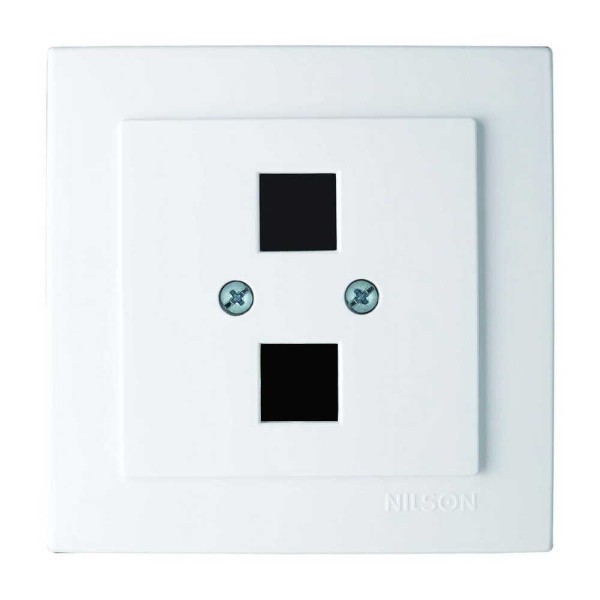 Розетка Nilson Touran біла комп'ютерна 2-на без модуля ( 24111043 )