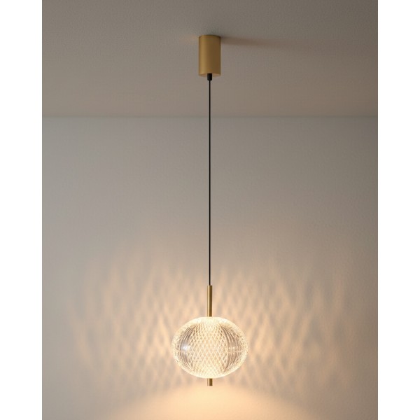 Підвісний світильник, люстра Zuma Line 5905316693449 Galatea LED 1x6.5W 3000K/4500K/6500K 589Lm IP20 золотий - фото №2