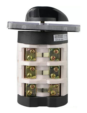 Пакетный переключатель Аско-Укрем ПКП Е9 3.833 A0110010028 (1-0-2 3 полюса) - фото №3