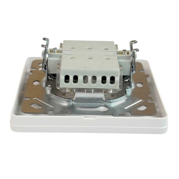 Вимикач Nilson Selene білий 2кл ( 23111003 ) - фото №3