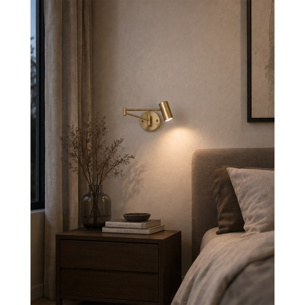 Бра, настінний світильник Kloodi WA-CAPRI D60 3K GD LED 1x5W 130Lm IP20 золотий - фото №1