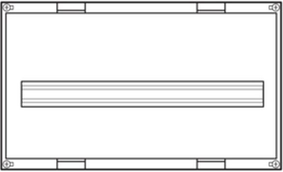 Вставной блок Hager UK22A2 Univers для корпусной автоматики х160 300х500мм - фото №1