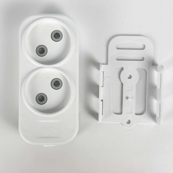 Колодка EL-BI 2-я без заземления со шторками Myra ( 527-010200-200 ) - фото №1