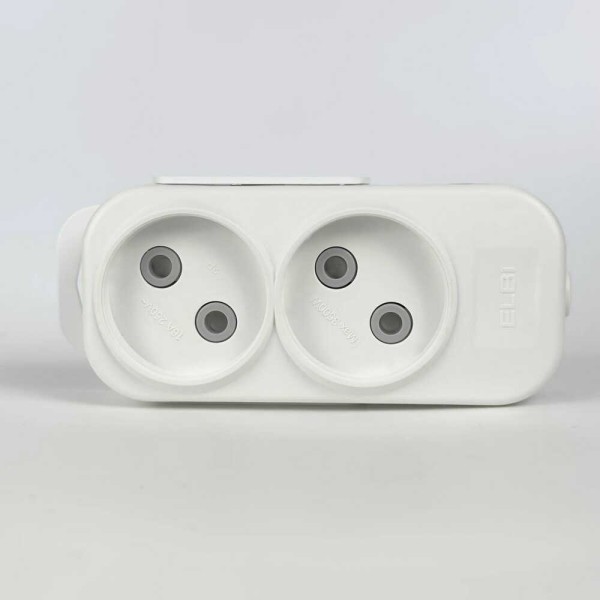 Колодка EL-BI 2-я без заземления со шторками Myra ( 527-010200-200 ) - фото №2