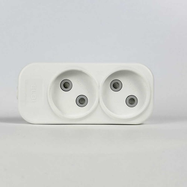 Колодка EL-BI 2-я без заземления со шторками Myra ( 527-010200-200 ) - фото №3