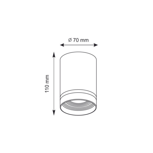 Точечный светильник Goldlux 319890 Fabri GU10 1x10W IP20 BK - фото №3
