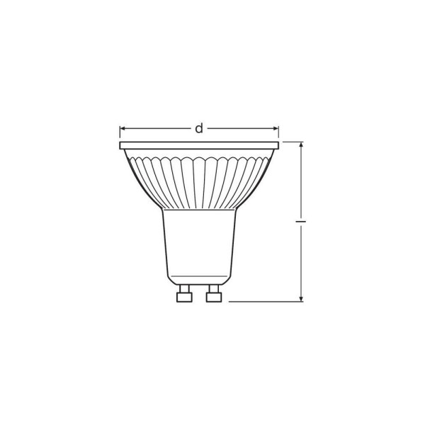 Світлодіодна лампочка Osram 4058075096622 Led PAR16 GU10 4.3W 3000K 350Lm IP20 - фото №2