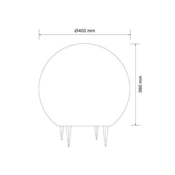 Вуличний садовий світильник куля Goldlux 330352 Argento 40 E27 1x25W IP65 Сірий - фото №2
