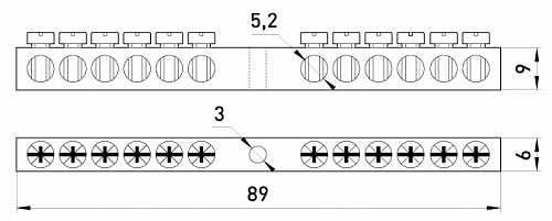 Нулевая шина E.Next e.bsc.stand.20.12 12 отверстий 20А (s055005) - фото №1