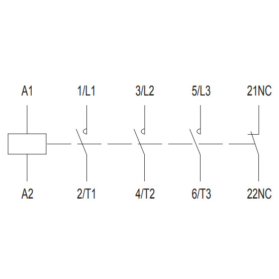 Мініконтактор NOARK Ex9CS06 01 3Р 6A 230В AC 1NC (100960) - фото №2