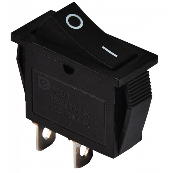 Переключатель Аско-Укрем KCD3-111 B/B (0-I) с самовозвратом черный (A0140040026)