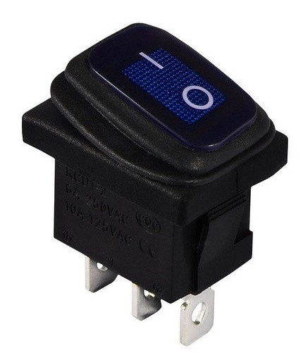 Переключатель TNSy KCD1-2-101WN BL/B с подсветкой IP65 синий (TNSy5500693)