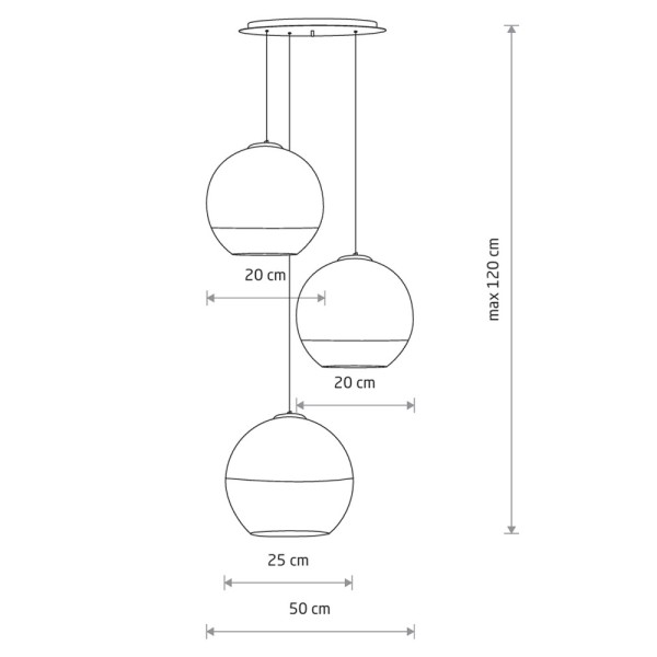 Подвесной светильник, люстра Nowodvorski 7607 Globe Plus E27 3x25W IP20 хром - фото №1