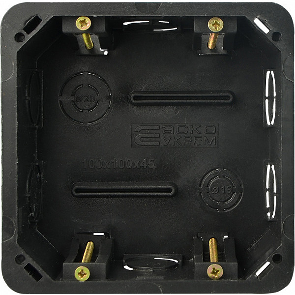 Распределительная коробка Аско-Укрем 100x100x45мм в бетон (РК-100*100*45-Б) - фото №2