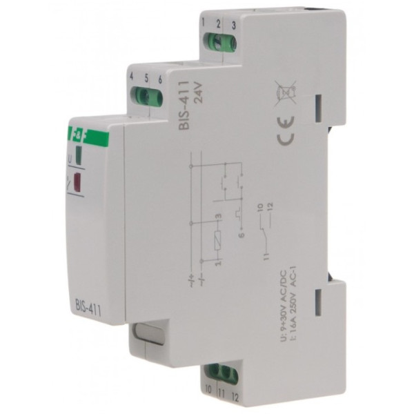 Бистабильное реле F&F BIS-411-24V 9-30В AC/DC 16А