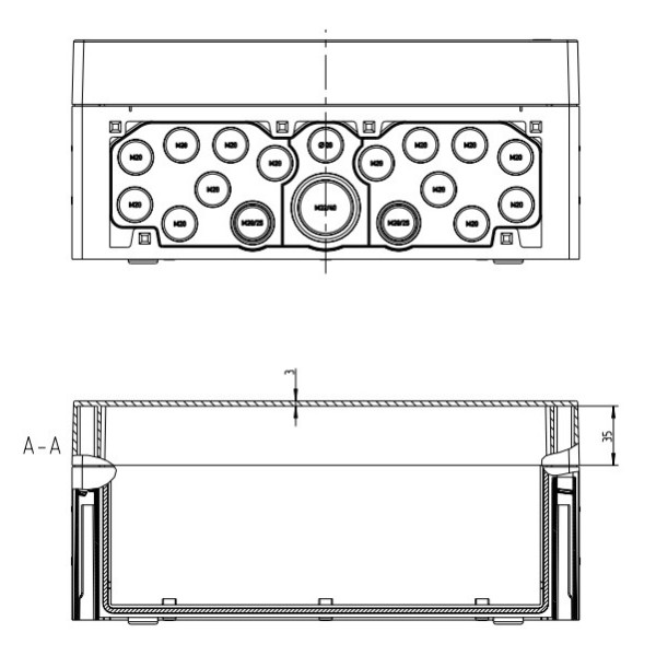 Влагозащищенная разветвительная коробка Spelsberg AKL 2-t (sp74400201) IP65 - фото №2