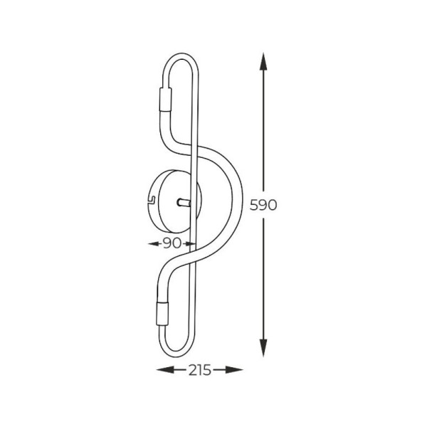 Бра, настінний світильник Zuma Line 20006WB-BK Balbo Led 1x10W 3000K-6000K 870Lm IP20 - фото №1