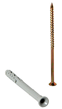 Дюбель E.Next e.metiz.dowel.92.U1.06.40 з ударним шурупом М6х40 потай 100шт (m0060006)