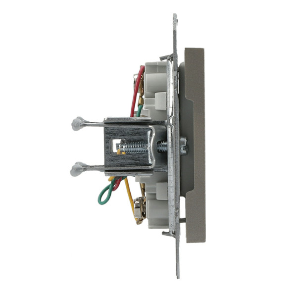 Розетка телефонная без рамки бронза Asfora, EPH4100169 - фото №2