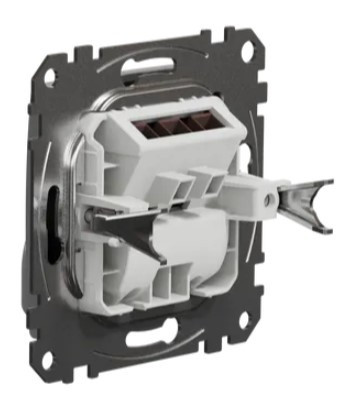 Накладка для виведення кабелю Schneider Electric Sedna Design & Elements алюміній SDD113903 - фото №2