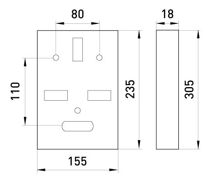 Панель для установки однофазного счетчика E.Next e.panel.stand.f.1 (s030001) - фото №1