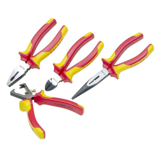 Набор диэлектрических плоскогубцев Tolsen (V83204) VDE (4шт) Premium - фото №1