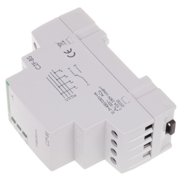 Реле контролю фаз CZF-BS 380В 10А 2S - фото №1