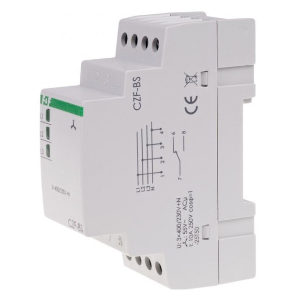 Реле контролю фаз CZF-BS 380В 10А 2S - фото №2