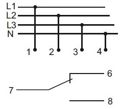 Реле контролю фаз CZF-BS 380В 10А 2S - фото №3