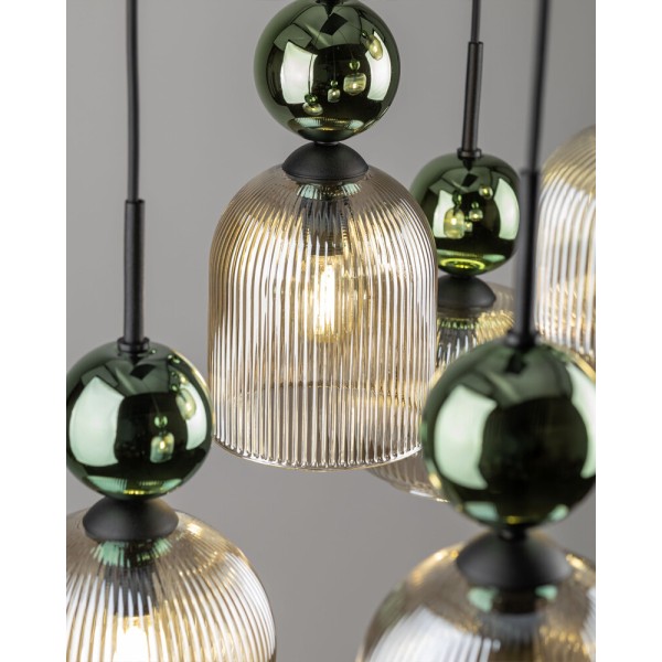 Подвесной светильник, люстра TK Lighting 11150 Sophia E14 6x10W IP20 зеленый - фото №3