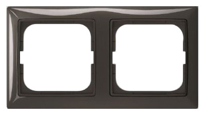 Двухместная рамка ABB Basic 55 2CKA001725A1507 2512-95-507 (черный шато)