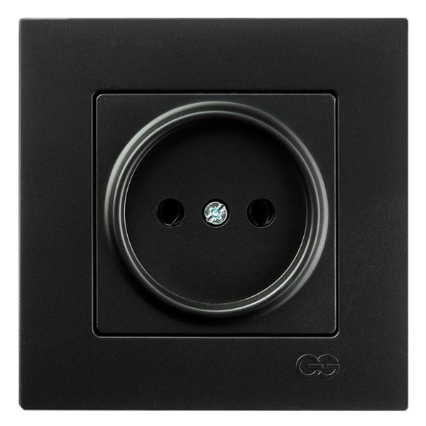 Розетка без з/к Gunsan Eqona черная