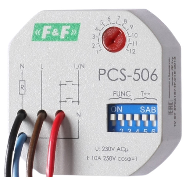 Електронне реле часу F&F PCS-506 195-253В AC 10А - фото №1