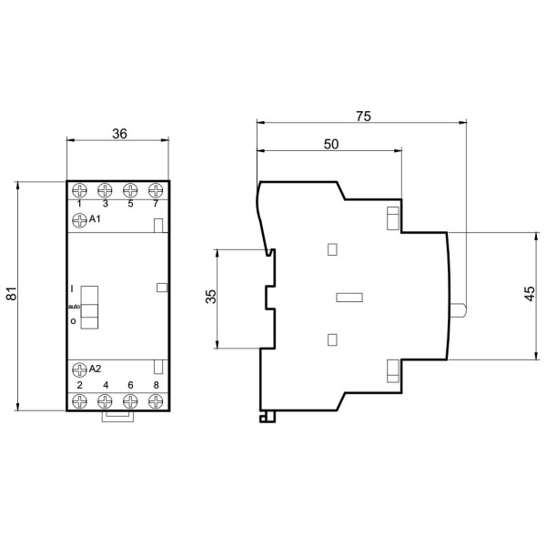 Магнитный пускатель Promfactor MCF3i 25A 4NO 24В (MCF3i2540024) - фото №1