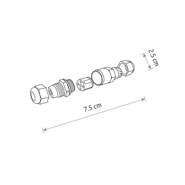 Соединитель Nowodvorski 8845 Waterproof Connector IP68 черный - фото №1