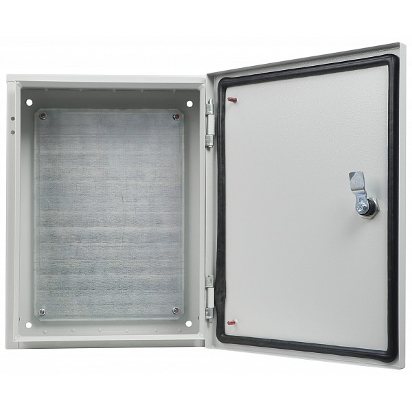 Металевий корпус Аско-Укрем Ubox з монтажною панеллю 400х300х200мм IP54 - фото №2