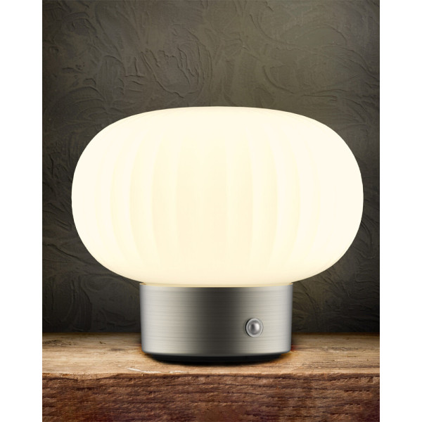 Настольная лампа с аккумулятором Goldlux 329844 Latte Led 1x1.8W 2700K 150Lm IP20 Серебряная - фото №3