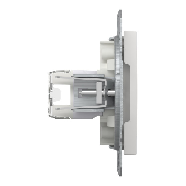 Комп'ютерна розетка RJ45 UTP cat.5e Schneider Electric Asfora без рамки біла (EPH4370121) - фото №1