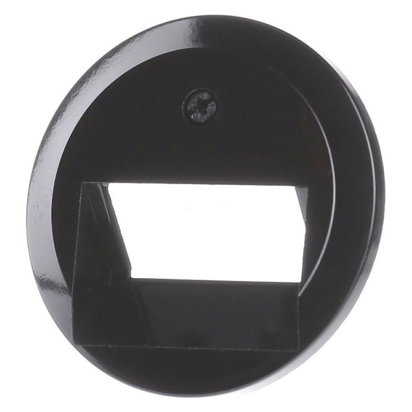 Центральна панель для подвійної комунікаційної розетки чорна Berker 1930 - фото №3