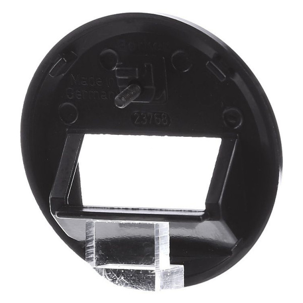 Центральна панель для подвійної комунікаційної розетки чорна Berker 1930 - фото №4