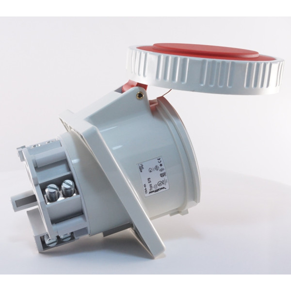 Похилий силовий роз'єм WALTHER WL579 (3P+N+E) 125А 380V IP67 - фото №1