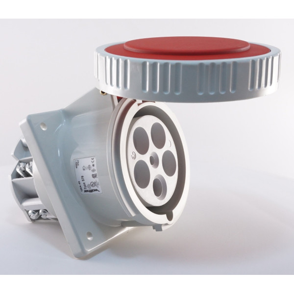 Похилий силовий роз'єм WALTHER WL579 (3P+N+E) 125А 380V IP67 - фото №5