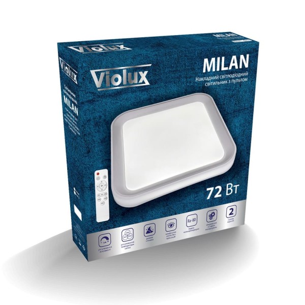 Світильник LED smart MILAN+пульт 72W 3000-6000K IP20 квадрат ( 220215 ) - фото №6