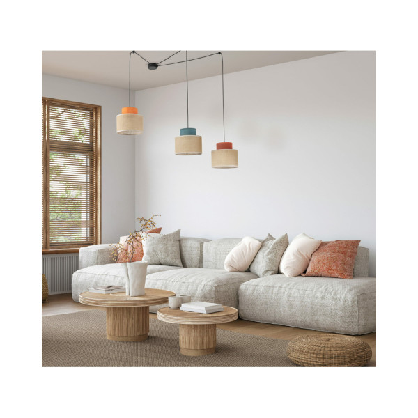 Подвесной светильник, люстра Tk Lighting 3140 Duo Juta E27 3x15W IP20 Бежевый - фото №1