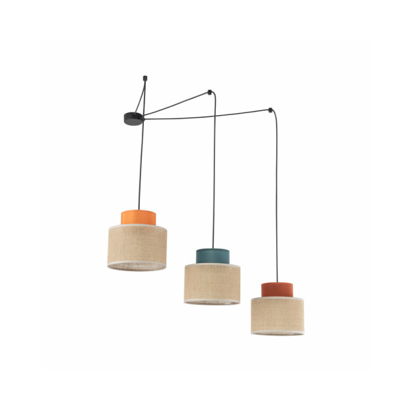 Подвесной светильник, люстра Tk Lighting 3140 Duo Juta E27 3x15W IP20 Бежевый - фото №2