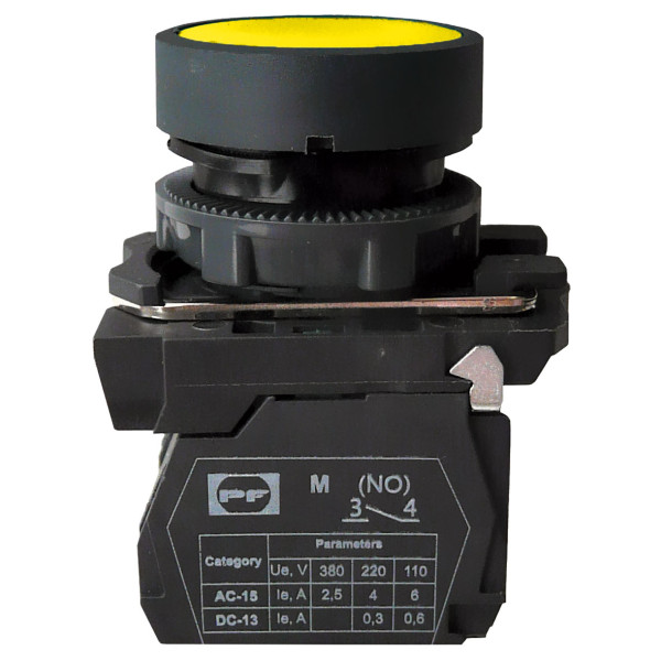 Кнопка Promfactor FP5-AA51 1NO жовта (FP5-AA51)
