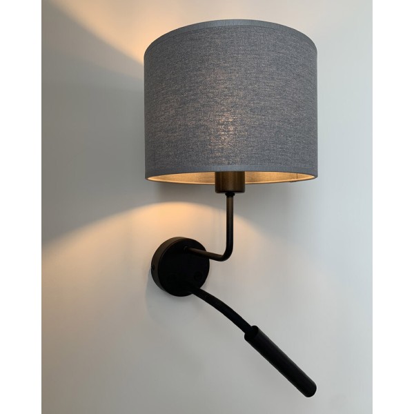 Бра, настінний світильник Nowodvorski 9071 Hotel Plus E27+G9 2x10W+10W IP20 сірий - фото №3