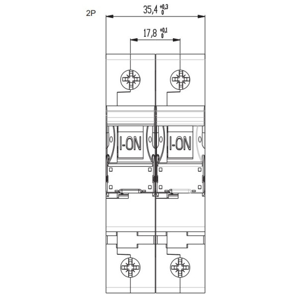 Автоматичний вимикач ETI 002153701 ETIMAT 10 2p D 0.5А (10 kA) - фото №6